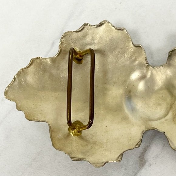 Vintage Gold Floral Belt Buckle - Picture 7 of 8